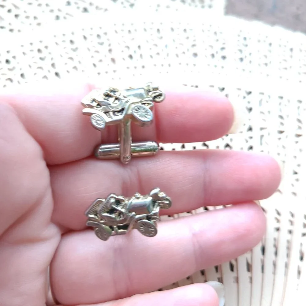 Men's Vintage Cuff Links Old Car Fan's